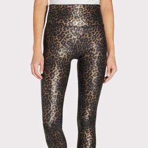 Spanx Faux Leather Leopard Leggings (Medium)